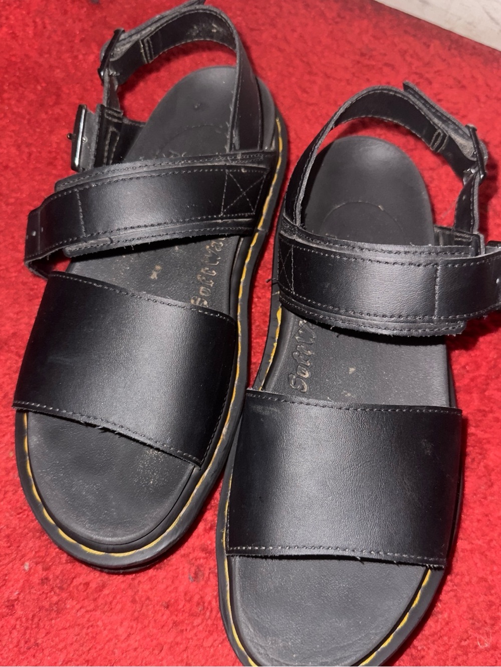Black Casual Sandals - Comfortable Buckled  Straps